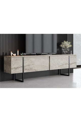 Meuble TV 2 abattants Luxe - 180 x 50 x 30 cm