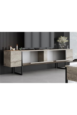 Meuble TV 2 abattants Luxe - 180 x 50 x 30 cm