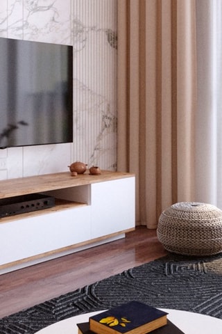 Meuble TV 3 tiroirs - 180 x 44,6 x 44,5 cm