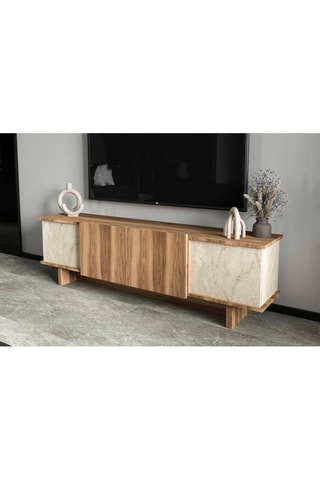 Meuble TV 4 portes Diana - 180 x 50 x 33 cm