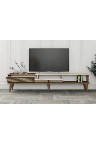 Meuble TV 2 abattants Milan - 180 x 40 x 35 cm