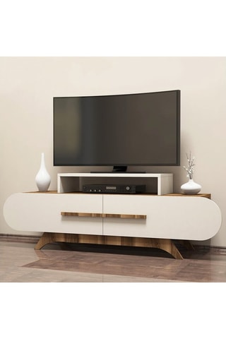 Meuble TV 2 abattants  - 145 x 50 x 37 cm