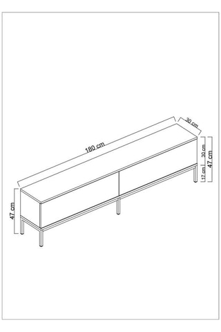 Meuble TV 1  abattant Lord  - 180 x 47 x 30 cm