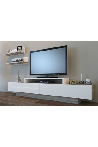 Meuble TV 2 portes Lusi  - 180 x 40 x 31 cm