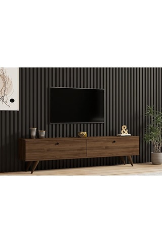 Meuble TV 2 abattants Paris - 160 x 40 x 25 cm