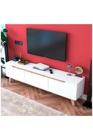 Meuble TV 3 abattants - 180 x 48,6 x 35 cm