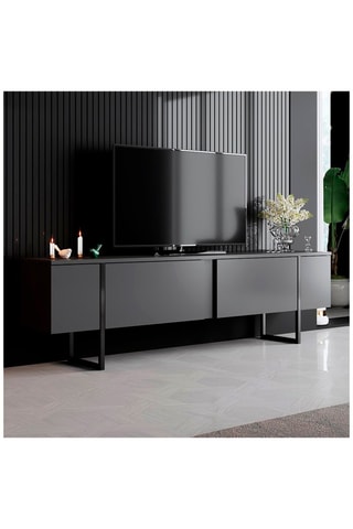 Meuble TV 2 abattants Luxe - 180 x 50 x 30 cm