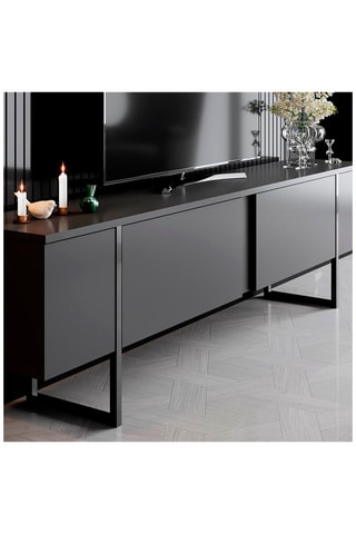 Meuble TV 2 abattants Luxe - 180 x 50 x 30 cm