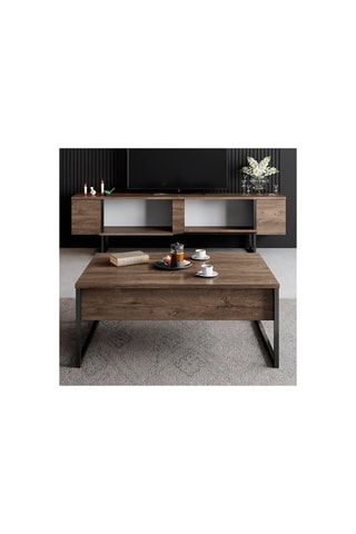 Meuble TV 2 abattants Luxe - 180 x 30 x 50 cm