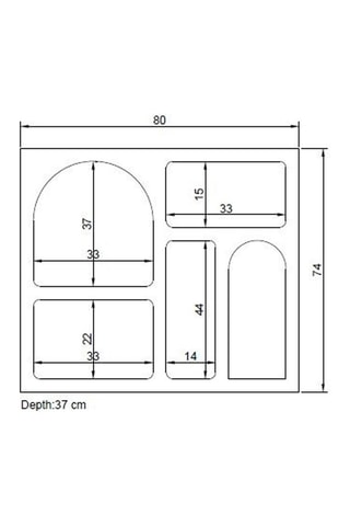 Console Lesa - 80 x 74 x 35 cm