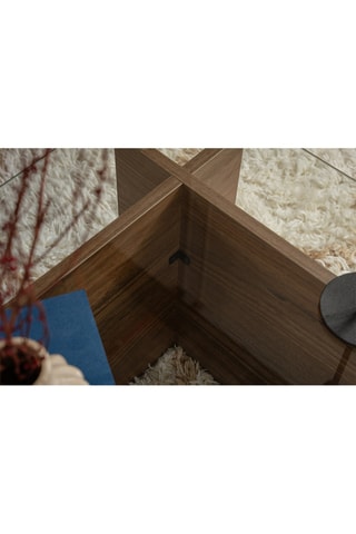 Table basse Vetrino  - Plateau en verre trempé - 105 x 40 x 65 cm