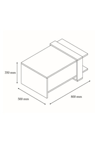 Table basse - 80 x 35 x 55 cm