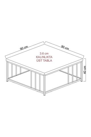 Table basse Zenn - 90 x 60 x 40 cm