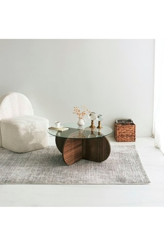 Table basse Bubble  - Plateau en verre trempé - 75 x 75 x 35 cm