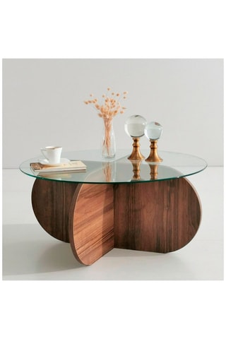 Table basse Bubble  - Plateau en verre trempé - 75 x 75 x 35 cm