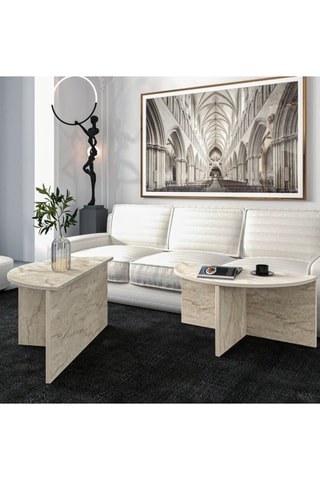 2 tables basses Dolunay - 70 x 51,8 x 38 / 70 x 47,5 x 35 cm