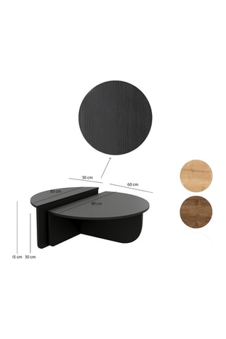 Table basse modulable - 90 x 30 x 60 / 85 x 35 x 30 cm