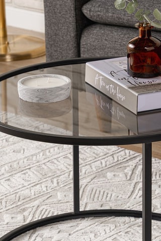 Table basse en verre Startis - 60 x 43 x 60 cm