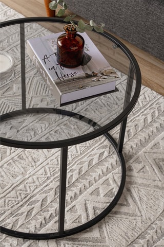 Table basse en verre Startis - 60 x 43 x 60 cm