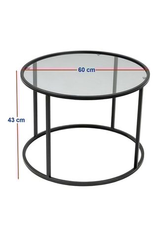 Table basse en verre Startis - 60 x 43 x 60 cm