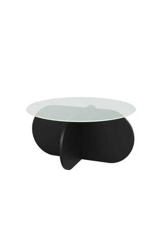 Table basse - Plateau en verre - 75 x 35 x 75 cm