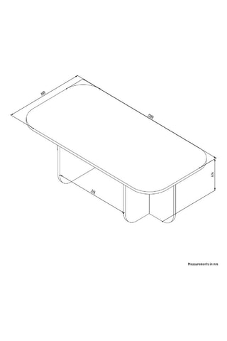 Table basse Becaj - 120 x 41,4 x 60 cm