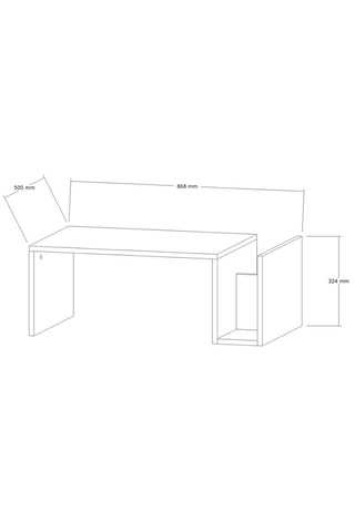 Table basse Memo - 86,8 x 32,4 x 50 cm