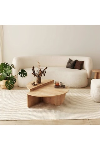 Table basse - Structure en bois - 90 x 60 x 30 cm - 85 x 35 x 30 cm