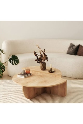 Table basse - Structure en bois - 90 x 60 x 30 cm - 85 x 35 x 30 cm