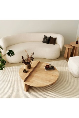 Table basse - Structure en bois - 90 x 60 x 30 cm - 85 x 35 x 30 cm