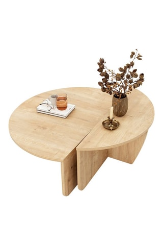 Table basse - Structure en bois - 90 x 60 x 30 cm - 85 x 35 x 30 cm