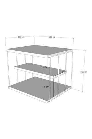 Table d'appoint Lifon  - 50 x 33 x 40 cm