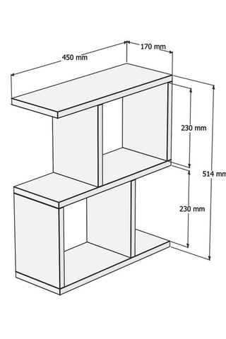 Table d'appoint Zet - 45 x 51,4 x 17 cm