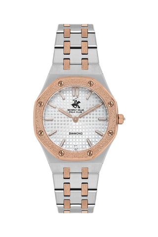 Metalen Quartz Horloge met Diamant
