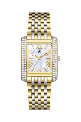 Metalen Quartz Horloge met Doublé Geelgoud