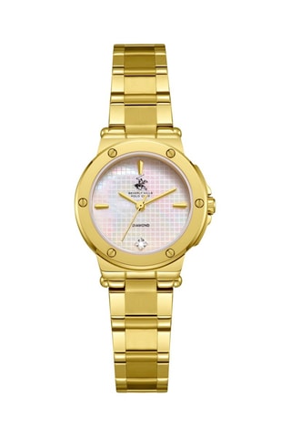 Metalen Quartz Horloge met Diamant