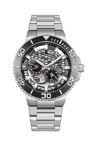 Automatisch Metalen Quartz Horloge - Chronograaf - Zilverkleurig en Zwart