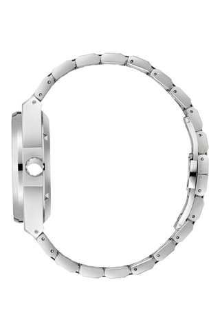 Automatisch Metalen Horloge - Maanstandweergave - Zilverkleurig en Kobaltblauw