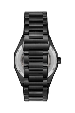 Automatisch Metalen Horloge - Maanstandweergave - Zwart en Zilverkleurig