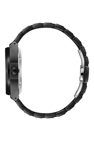 Automatisch Metalen Horloge - Maanstandweergave - Zwart en Zilverkleurig