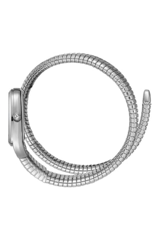 Metalen Quartz Horloge - Zilverkleurig en Lichtpaars