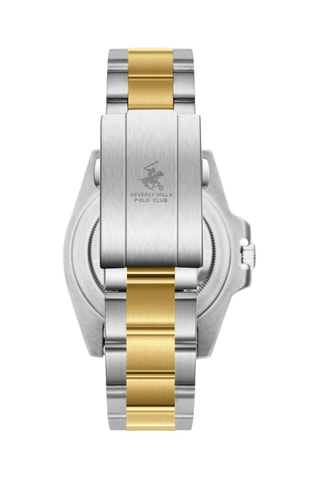 Metalen en Doublé Geelgoud Ion Quartz Horloge met Keramiek