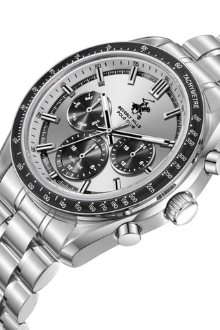 Metalen Quartz Horloge met Keramiek - Tachymeter