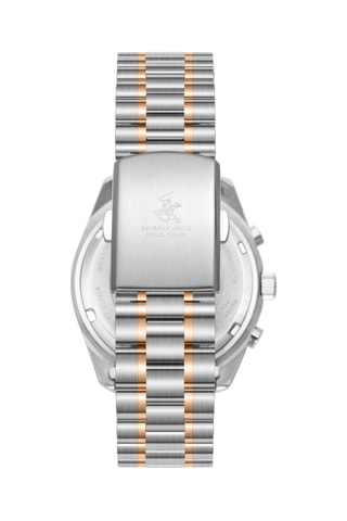 Metalen en Keramische Doublé Roségoud Ion Quartz Horloge - Tachymeter