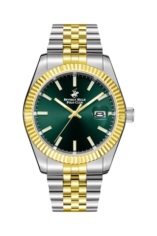 Keramische en Doublé Geelgoud Ion Quartz Horloge