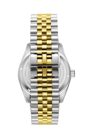 Keramische en Doublé Geelgoud Ion Quartz Horloge