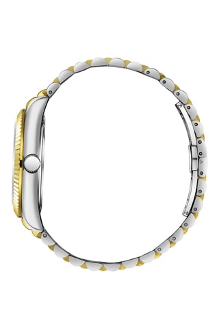 Keramische en Doublé Geelgoud Ion Quartz Horloge