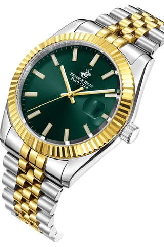 Keramische en Doublé Geelgoud Ion Quartz Horloge