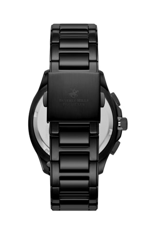 Metalen en Doublé Zwart Ion Quartz Horloge met Keramiek