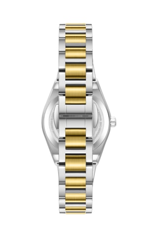 Keramische en Doublé Geelgoud Ion Quartz Horloge met Diamant